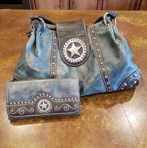 Western Style Purse w/ Matching Wallet